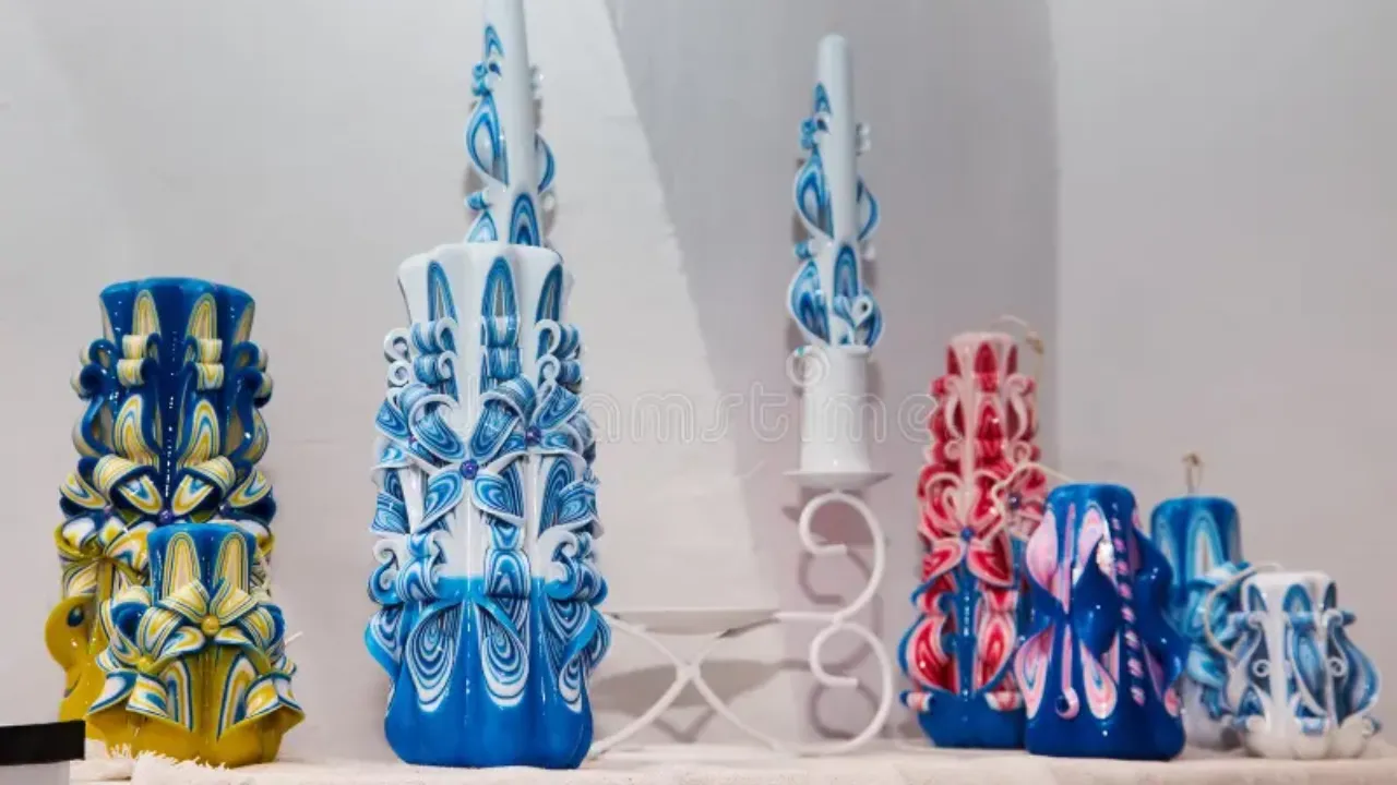 Ukrainian candle carving